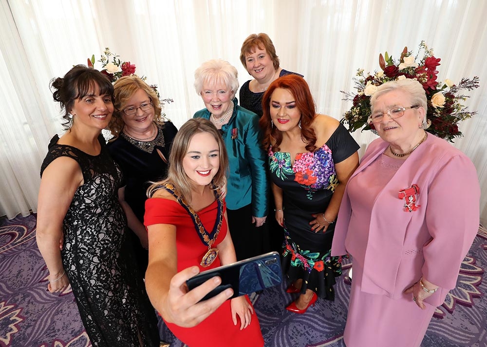 Mrs Christie with a delegation from Mid and East Antrim
