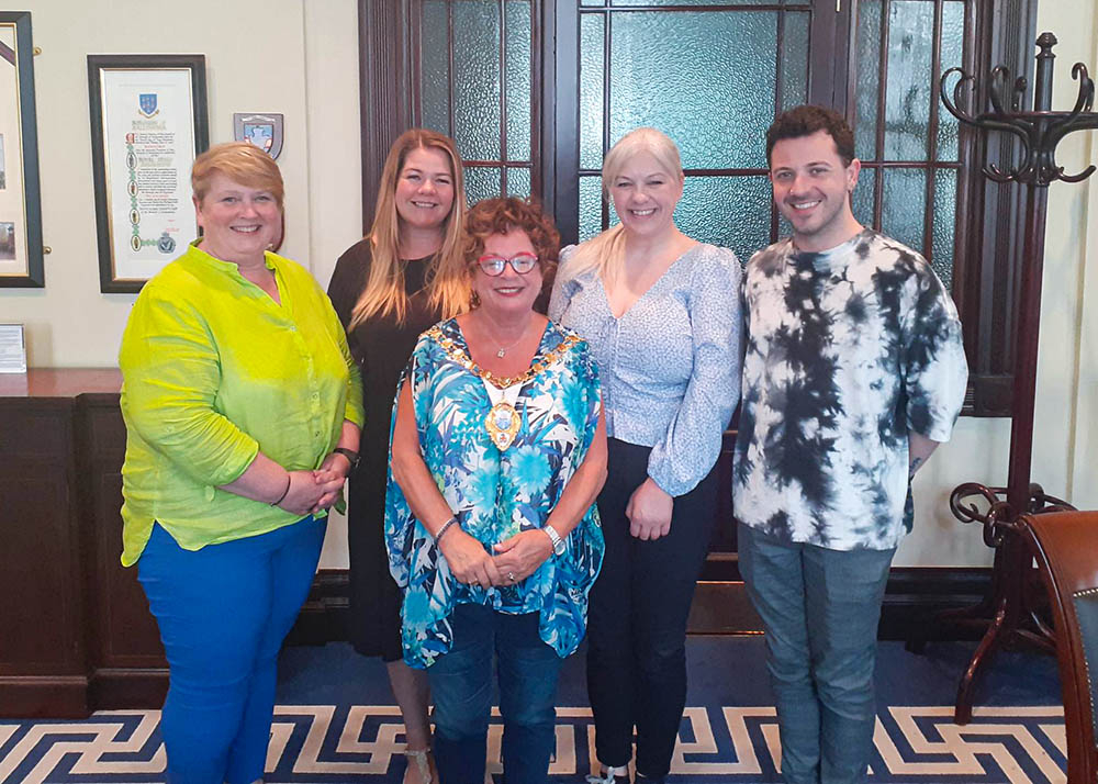 The Mayor recently met with - Lynn Kyle from Turning Point NI; Carey Campbell from Different Therapy NI; Sinead McGarry Regional Health & Wellbeing Officer from the Rainbow Project and Cllr John Hyland.