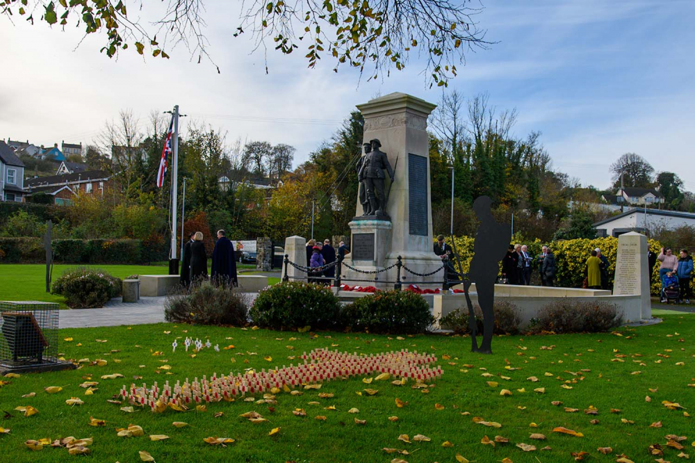 A general view of Larne War Memorial during last year's Remembrance Sunday commemorations