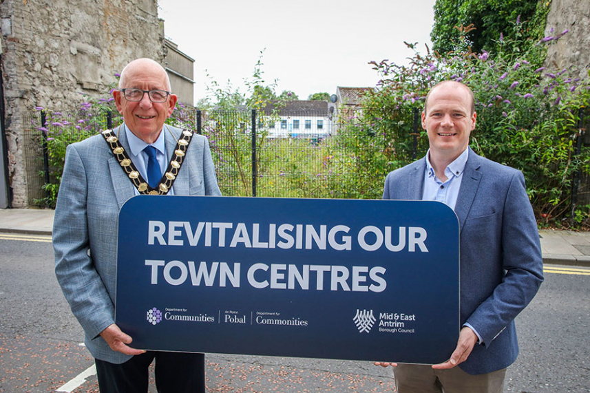 Minister announces greening project for vacant site in Larne image
