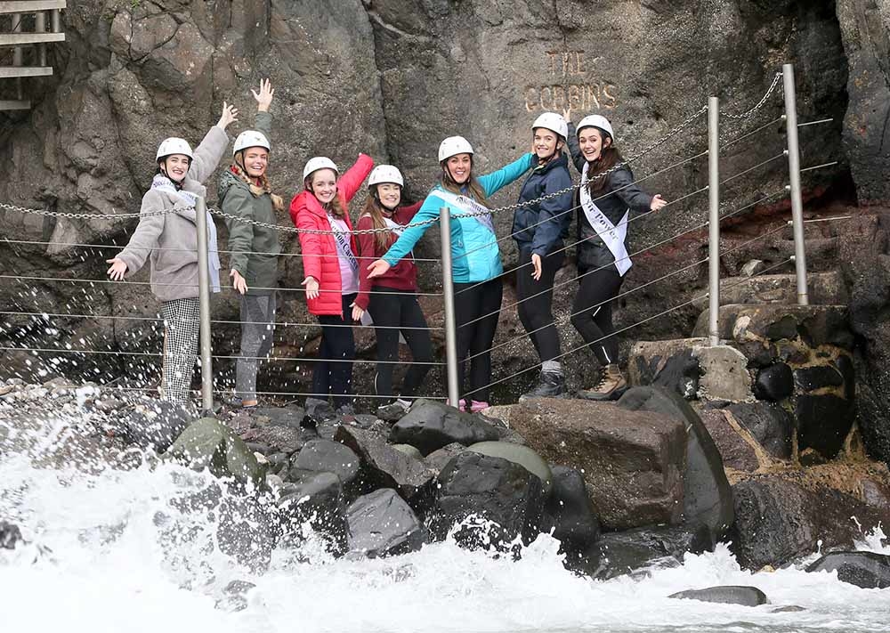 Rose of Tralee hopefuls Gobsmacked by beauty of Mid and East Antrim’s top tourism gem
