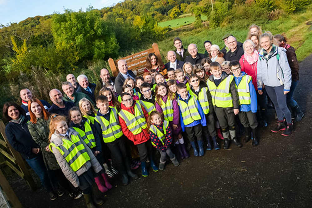 Guests gathered at Diamond Jubilee Wood Whitehead last Friday for the official opening of the site as a Local Nature Reserve