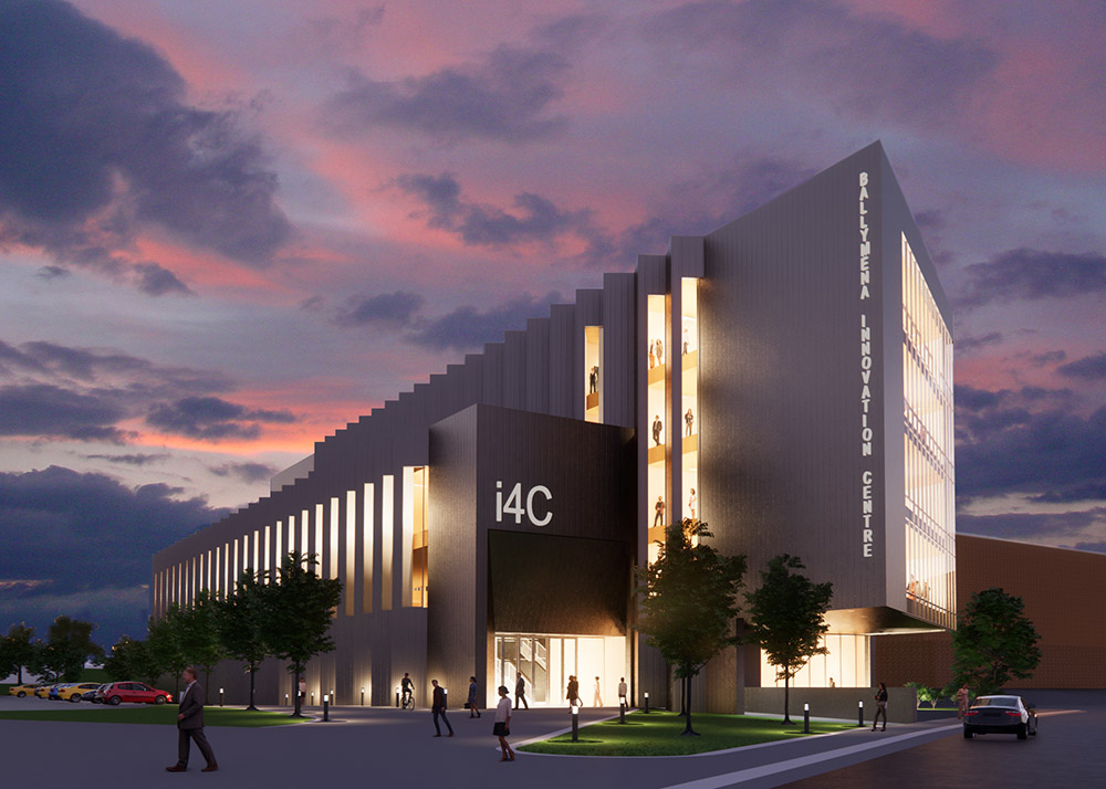 Artist's impression of the i4c building at night