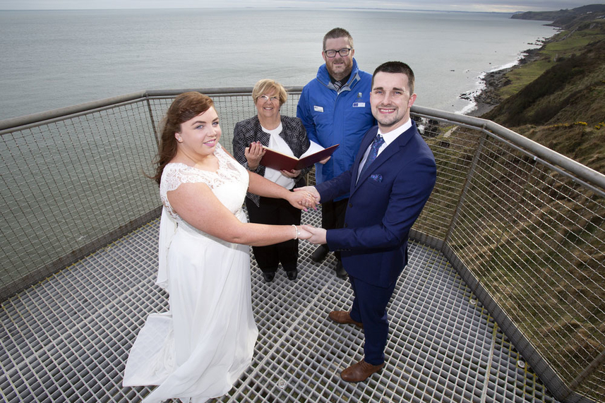 Newlyweds set to take the plunge at The Gobbins image